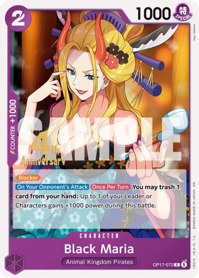 Black Maria #OP17-072 The World's Strongest Warriors Release Event Cards