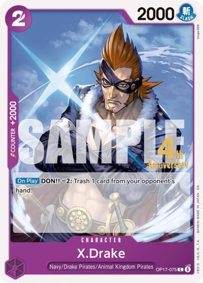 X.Drake #OP17-075 The World's Strongest Warriors Release Event Cards