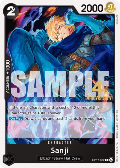 Sanji #OP17-082 The World's Strongest Warriors Release Event Cards