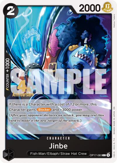 Jinbe #OP17-083 The World's Strongest Warriors Release Event Cards
