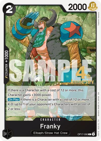 Franky #OP17-090 The World's Strongest Warriors Release Event Cards