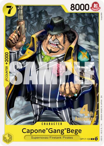 Capone"Gang"Bege #OP17-100 The World's Strongest Warriors Release Event Cards