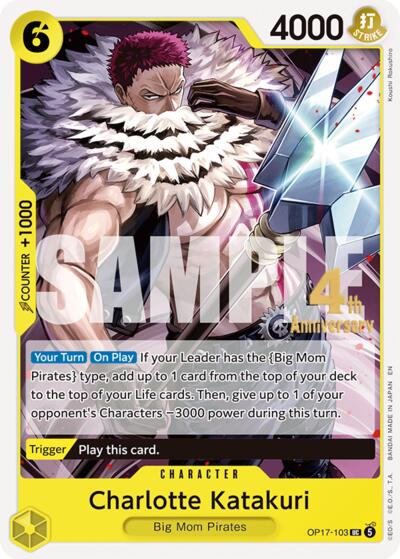 Charlotte Katakuri #OP17-103 The World's Strongest Warriors Release Event Cards