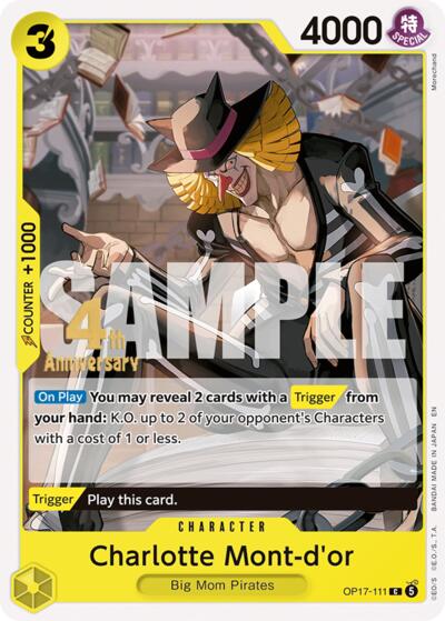 Charlotte Mont-d'or #OP17-111 The World's Strongest Warriors Release Event Cards