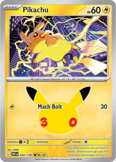Pikachu #30 30th Celebration