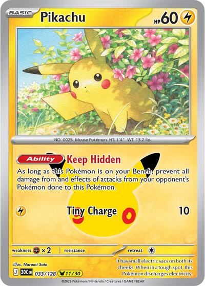 Pikachu #33 30th Celebration