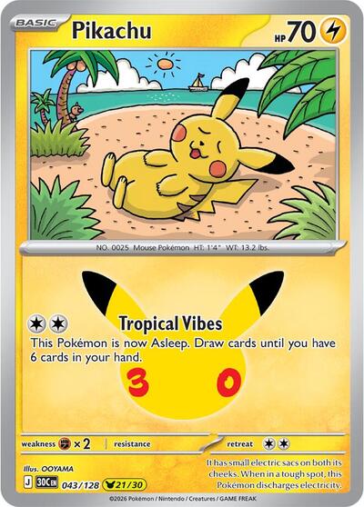 Pikachu #43 30th Celebration