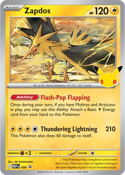Zapdos - 098 #98 Mega Evolution Promo
