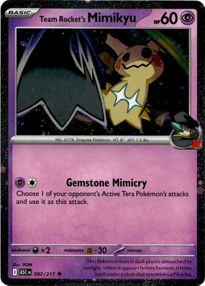 Team Rocket's Mimikyu #97 Blister Exclusives