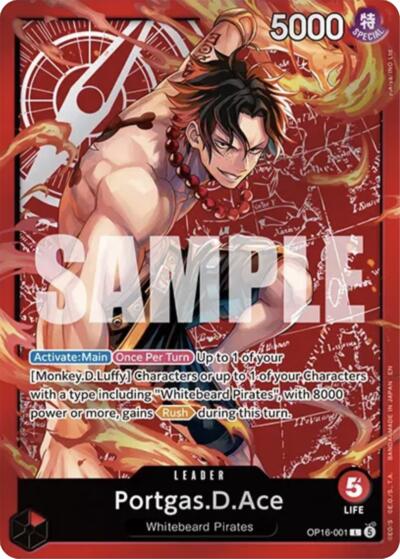 Portgas.D.Ace (Ace Deck) #OP16-001 Set Sail Deck Set