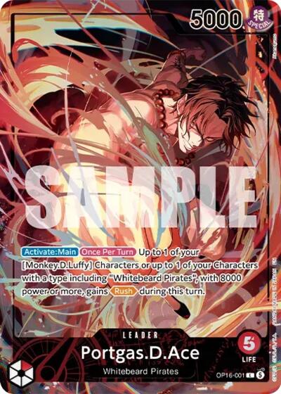 Portgas.D.Ace (Official Playmat - Flame-Flame Fruit Coliseum Edition) #OP16-001 One Piece Promotion Cards