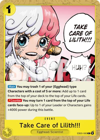 Take Care of Lilith!!! #EB05-060 Extra Booster: One Piece Heroines Edition Vol. 2