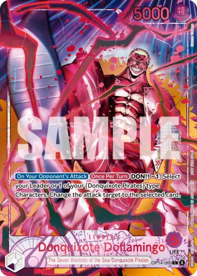 Donquixote Doflamingo (Flame-Flame Fruit Coliseum) #OP14-060 One Piece Promotion Cards