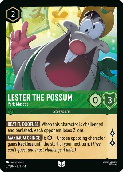 Lester the Possum - Park Mascot #87 Hyperia City