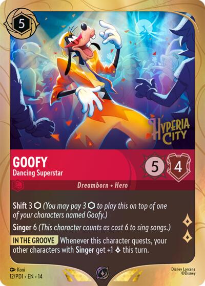 Goofy - Dancing Superstar #12 Disney Lorcana Promo Cards