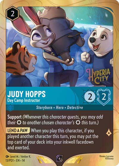 Judy Hopps - Day Camp Instructor #13 Disney Lorcana Promo Cards