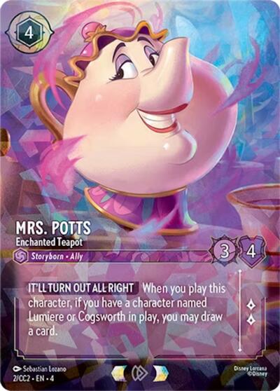 Mrs. Potts - Enchanted Teapot #2 Disney Lorcana Promo Cards