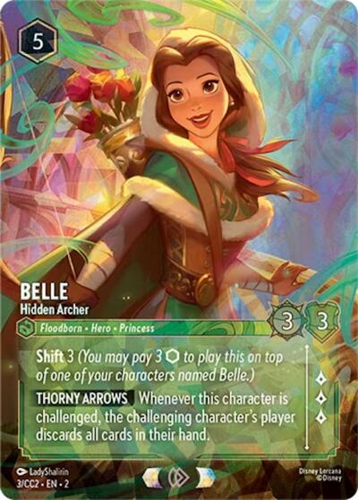 Belle - Hidden Archer #3 Disney Lorcana Promo Cards