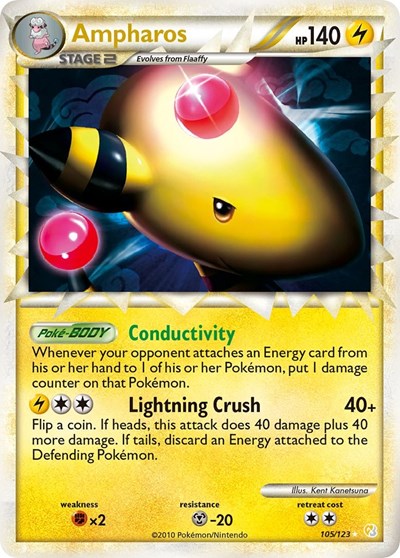 Ampharos #105 HeartGold SoulSilver