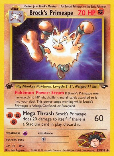 Brock's Primeape #35 Gym Challenge