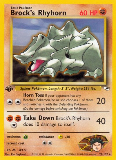 Brock's Rhyhorn #22 Gym Heroes