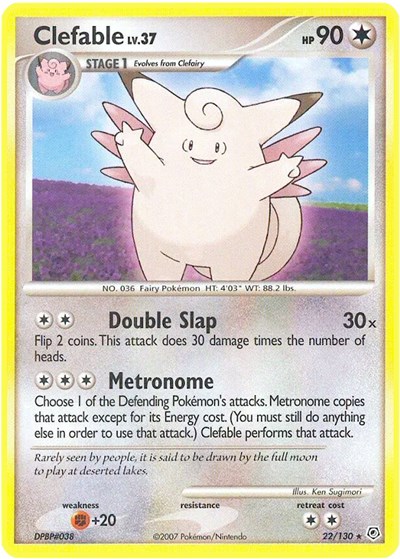 Clefable #22 Diamond and Pearl