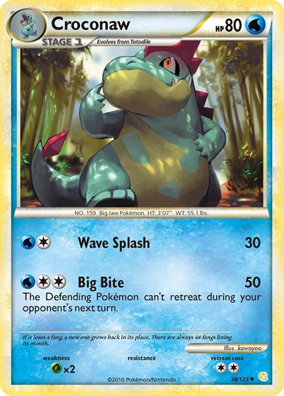 Croconaw #38 HeartGold SoulSilver