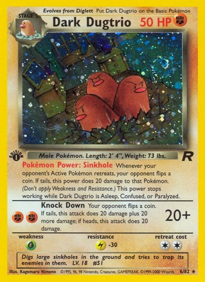 Dark Dugtrio #6 Team Rocket