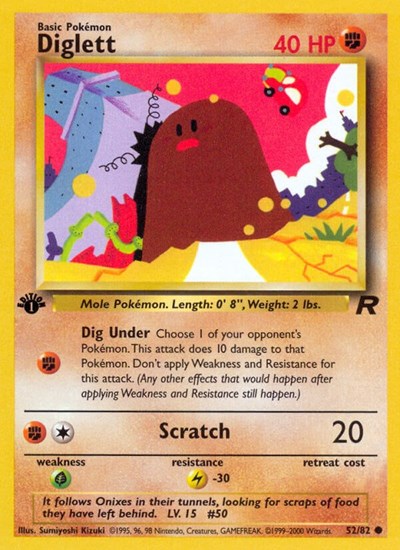 Diglett #52 Team Rocket