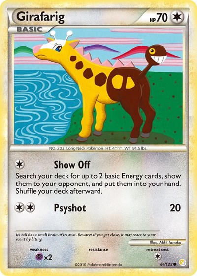 Girafarig #64 HeartGold SoulSilver
