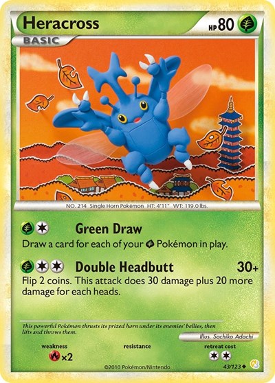 Heracross #43 HeartGold SoulSilver