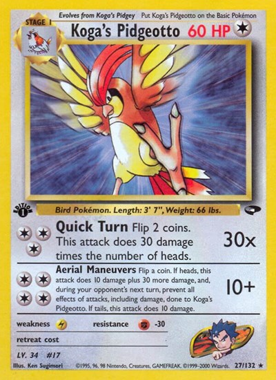 Koga's Pidgeotto #27 Gym Challenge