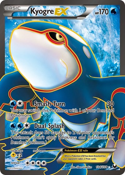 Kyogre EX #104 Dark Explorers