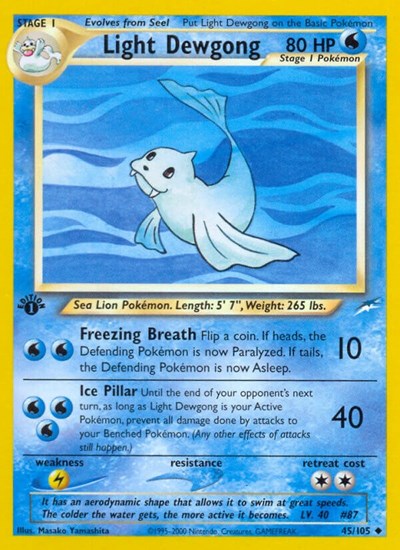 Light Dewgong #45 Neo Destiny