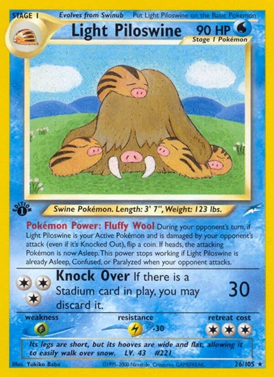 Light Piloswine #26 Neo Destiny