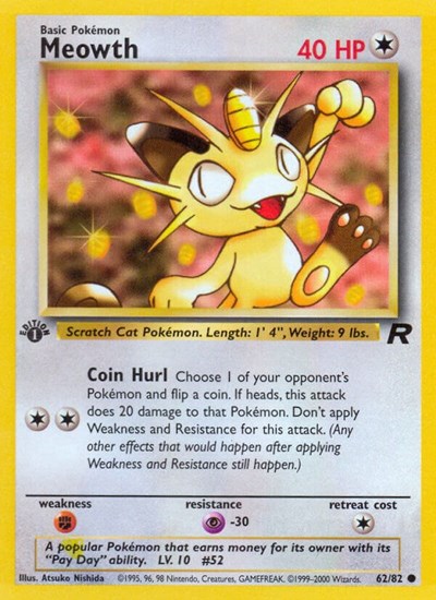 Meowth #62 Team Rocket