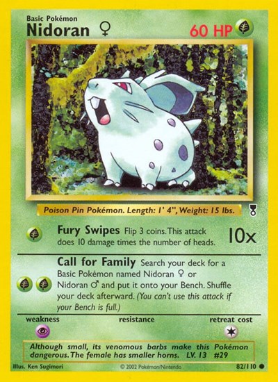 Nidoran F #82 Legendary Collection