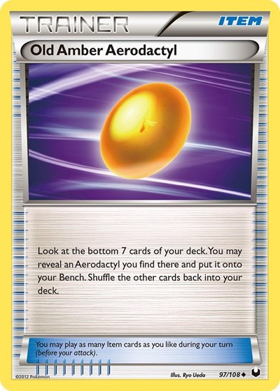 Old Amber Aerodactyl #97 Dark Explorers