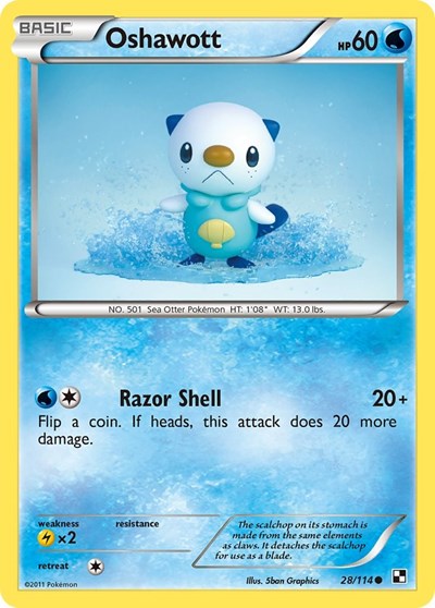Oshawott Black and White #28