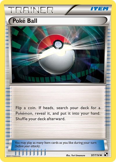 Poke Ball #97 Black and White