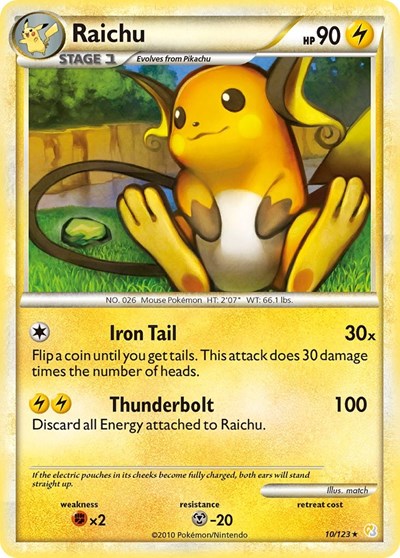 Raichu #10 HeartGold SoulSilver