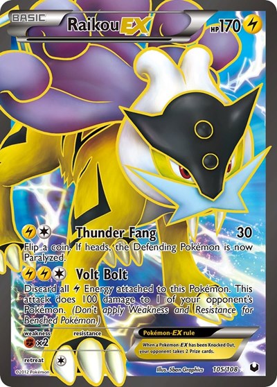 Raikou EX #105 Dark Explorers