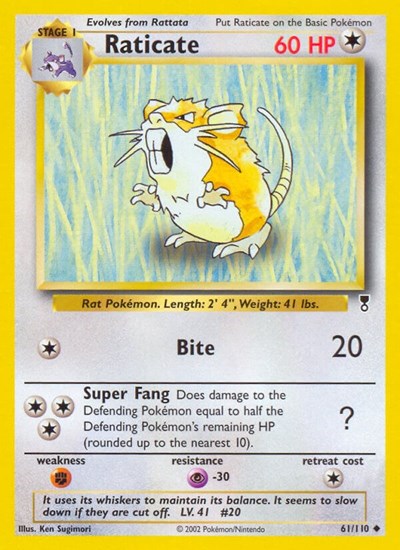 Raticate #61 Legendary Collection