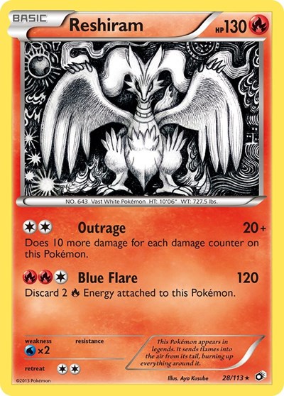 Reshiram #28 Legendary Treasures