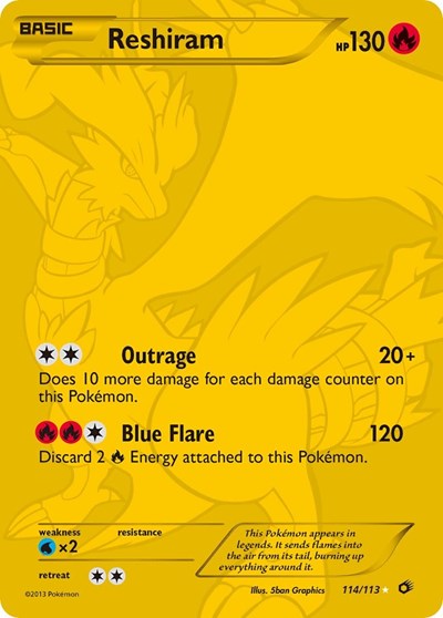 Reshiram #114 Legendary Treasures
