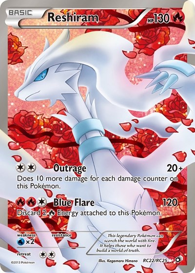 Reshiram #RC22 Legendary Treasures: Radiant Collection