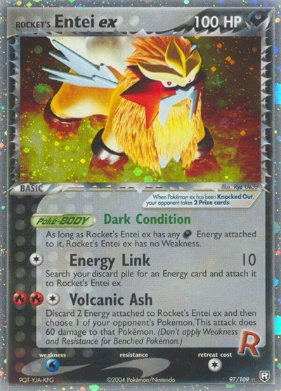 Rocket's Entei ex #97 Team Rocket Returns