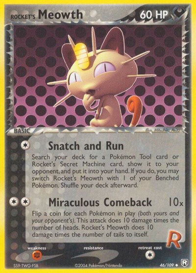 Rocket's Meowth #46 Team Rocket Returns