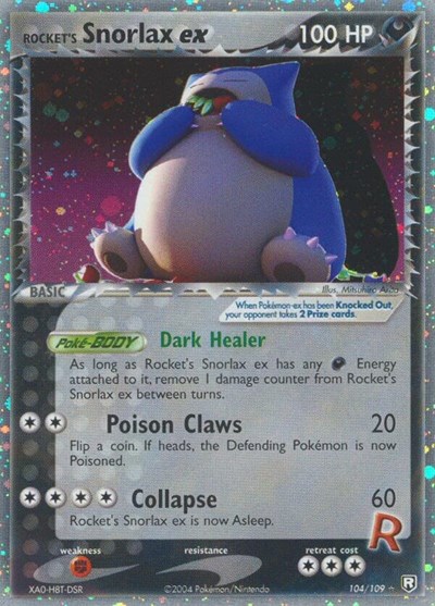 Rocket's Snorlax ex #104 Team Rocket Returns
