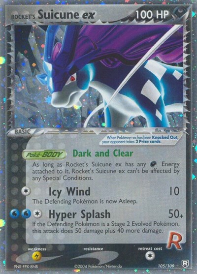 Rocket's Suicune ex #105 Team Rocket Returns
